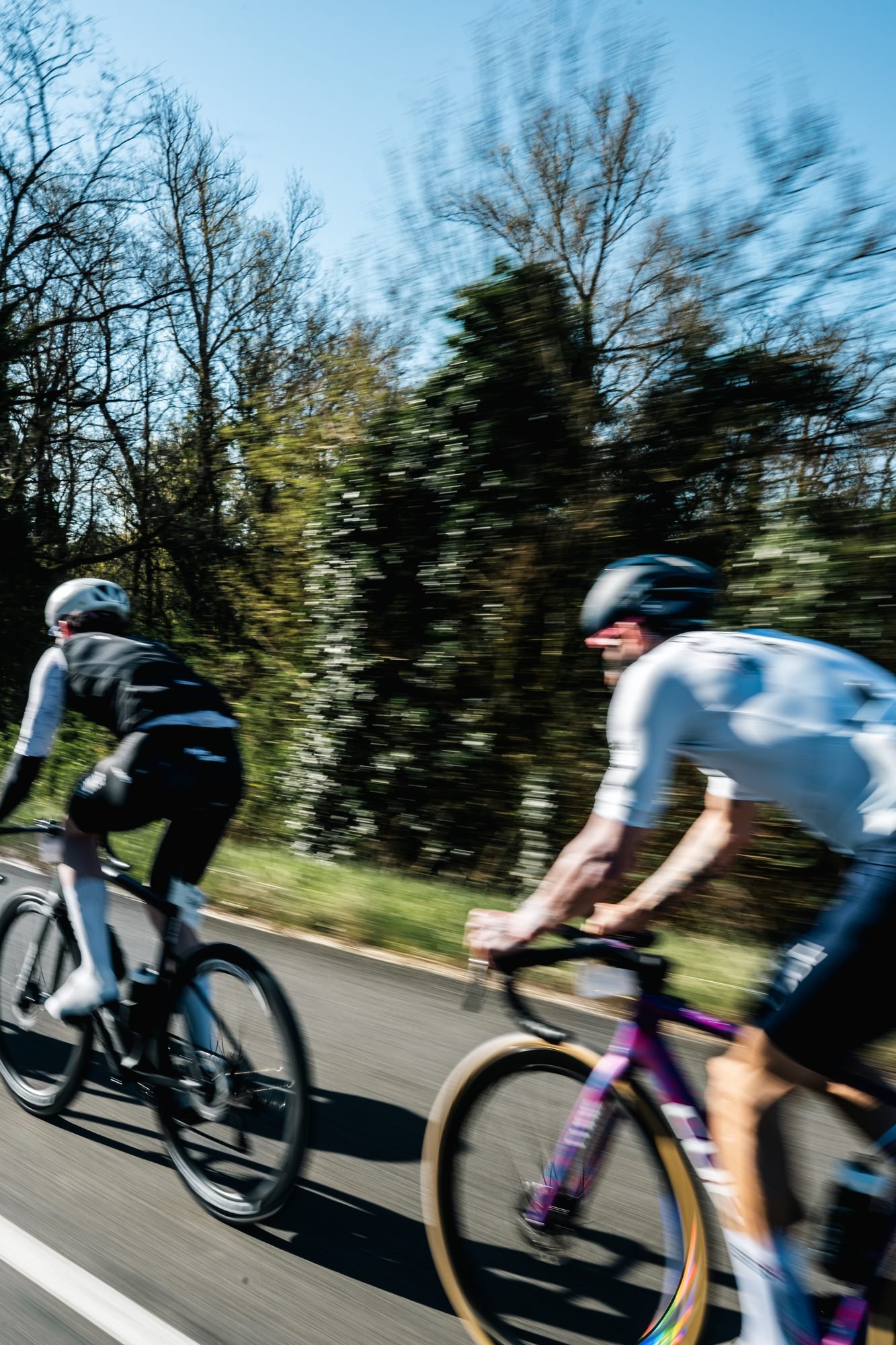 Peloton en mouvement, photo Prism Motion