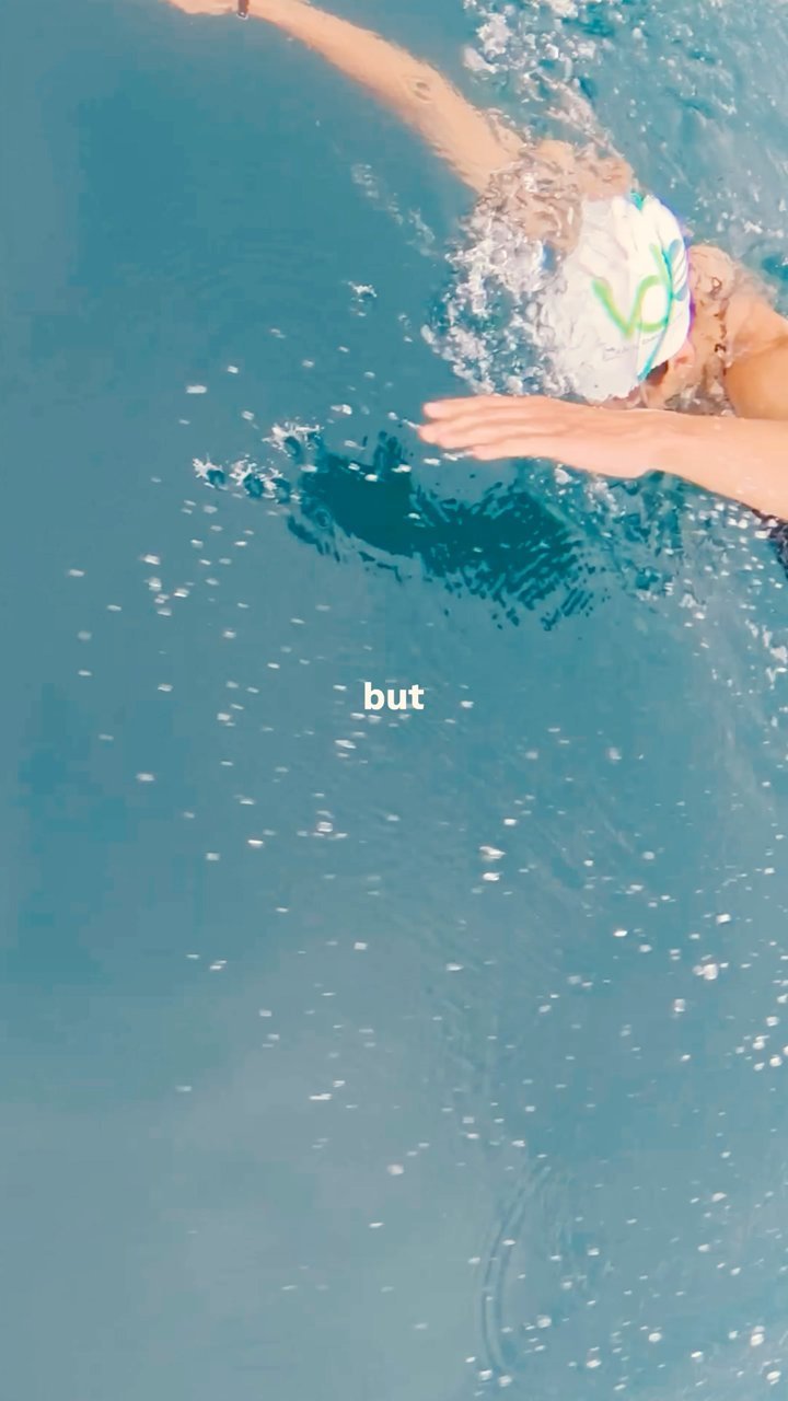 Mélie, entraînement de natation en eau libre
